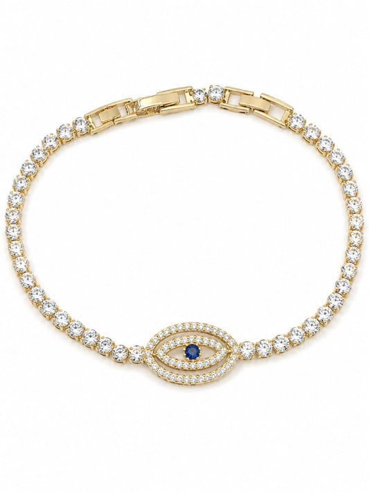 18K Gold Plated tennis Bracel QROSH