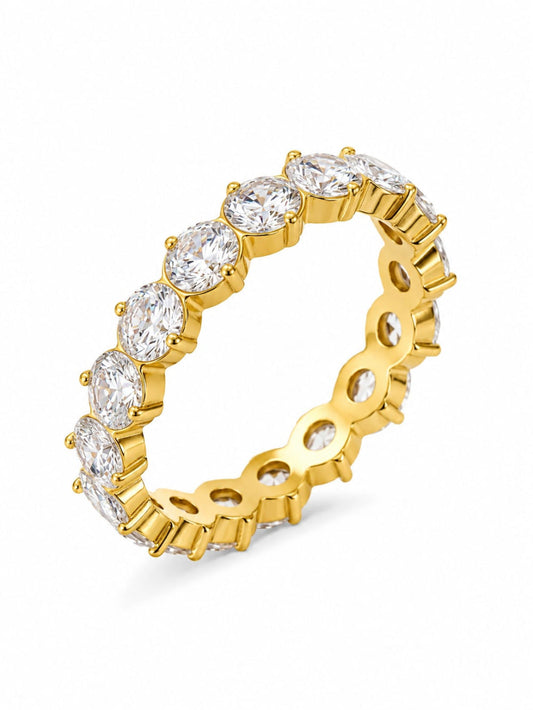 316L Full Stone Band Ring QROSH