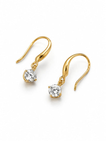 18K Hook Drop Earrings QROSH