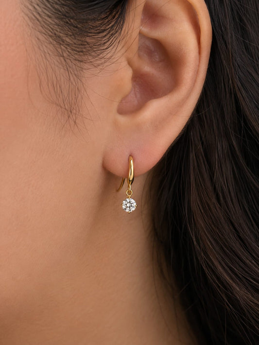 18K Hook Drop Earrings QROSH