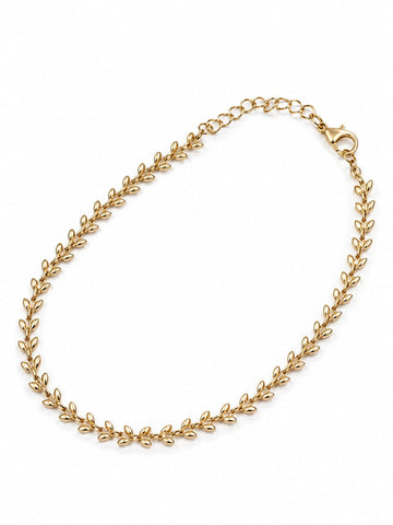 Gold Leaf Chain Anklet QROSH