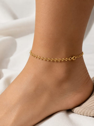Gold Leaf Chain Anklet QROSH