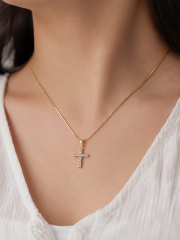 Diamond Cross Necklace QROSH