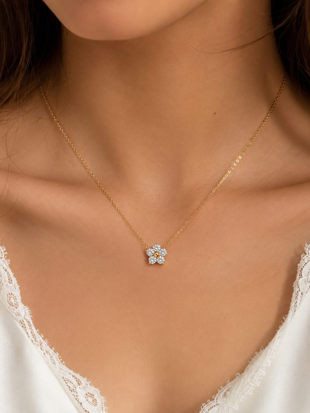 Gold Botanical Pendant Set QROSH