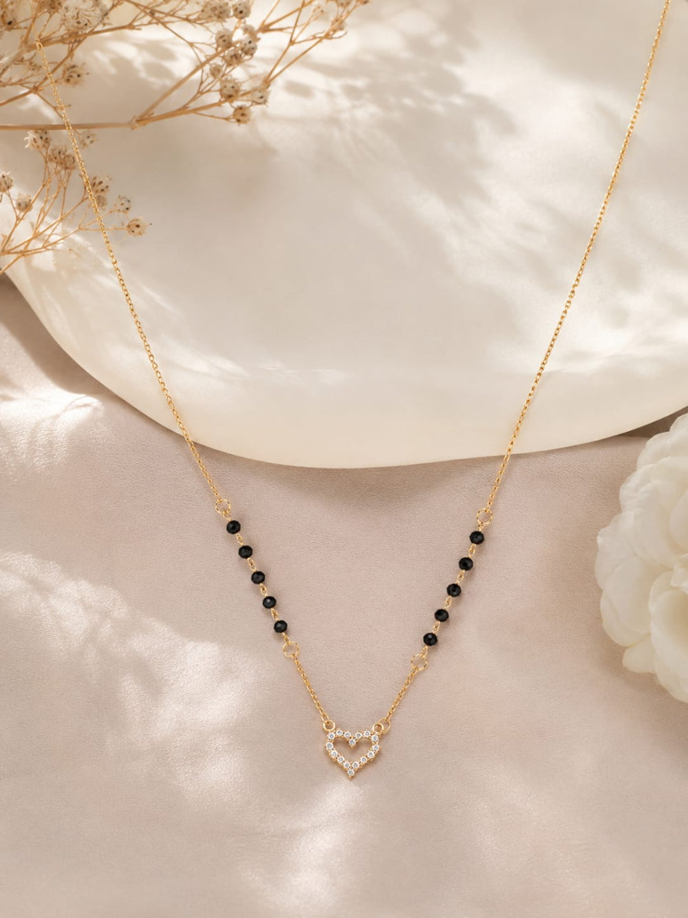 Heart-Shaped Diamond Mangalsutra QROSH
