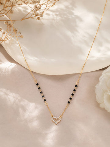 Heart-Shaped Diamond Mangalsutra QROSH