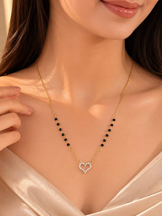 Heart-Shaped Diamond Mangalsutra QROSH
