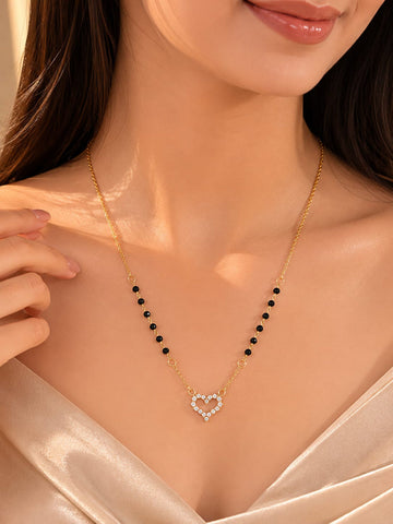 Heart-Shaped Diamond Mangalsutra QROSH