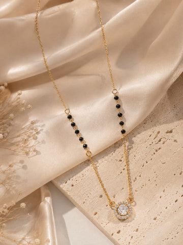 Solitaire Halo Mangalsutra QROSH