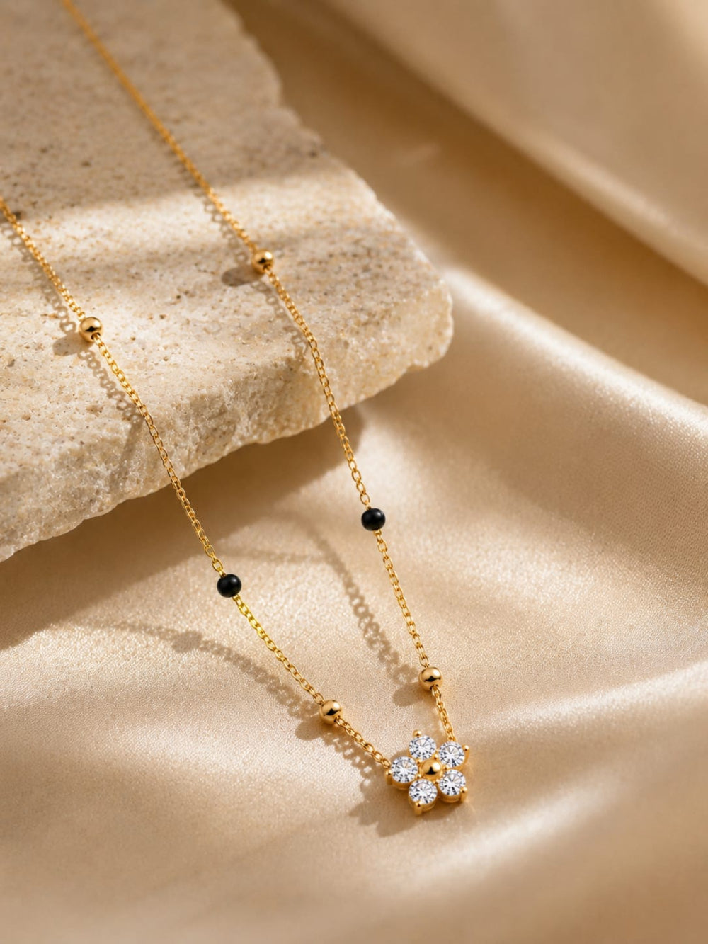 Floral Diamond Mangalsutra QROSH