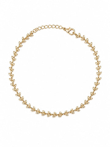 Gold Leaf Chain Anklet QROSH
