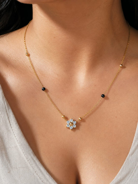 Floral Diamond Mangalsutra QROSH