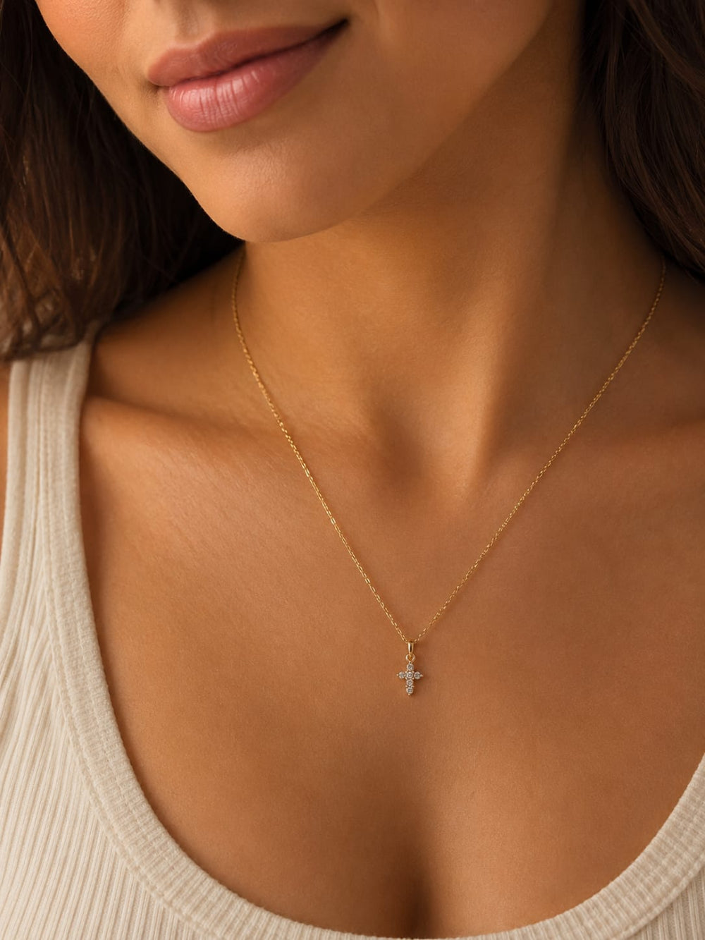 Dainty Cross Small Pendant QROSH