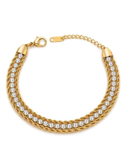 Gold Layered Crystal Bracelet QROSH