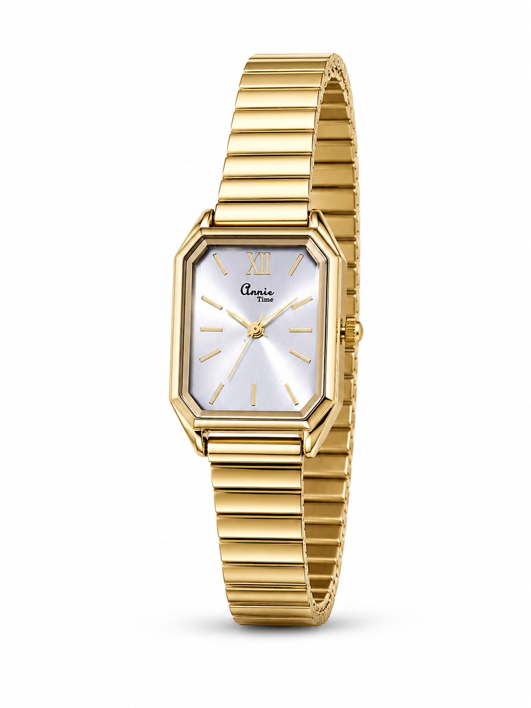 Gold Tone Watch Black Dial QROSH