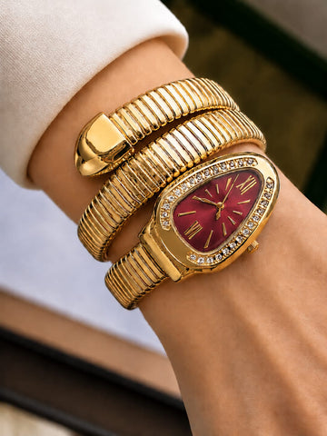 Anti tarnish Snake Charm Watch QROSH