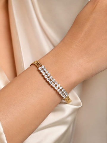 Double Row Crystal Bracelet QROSH