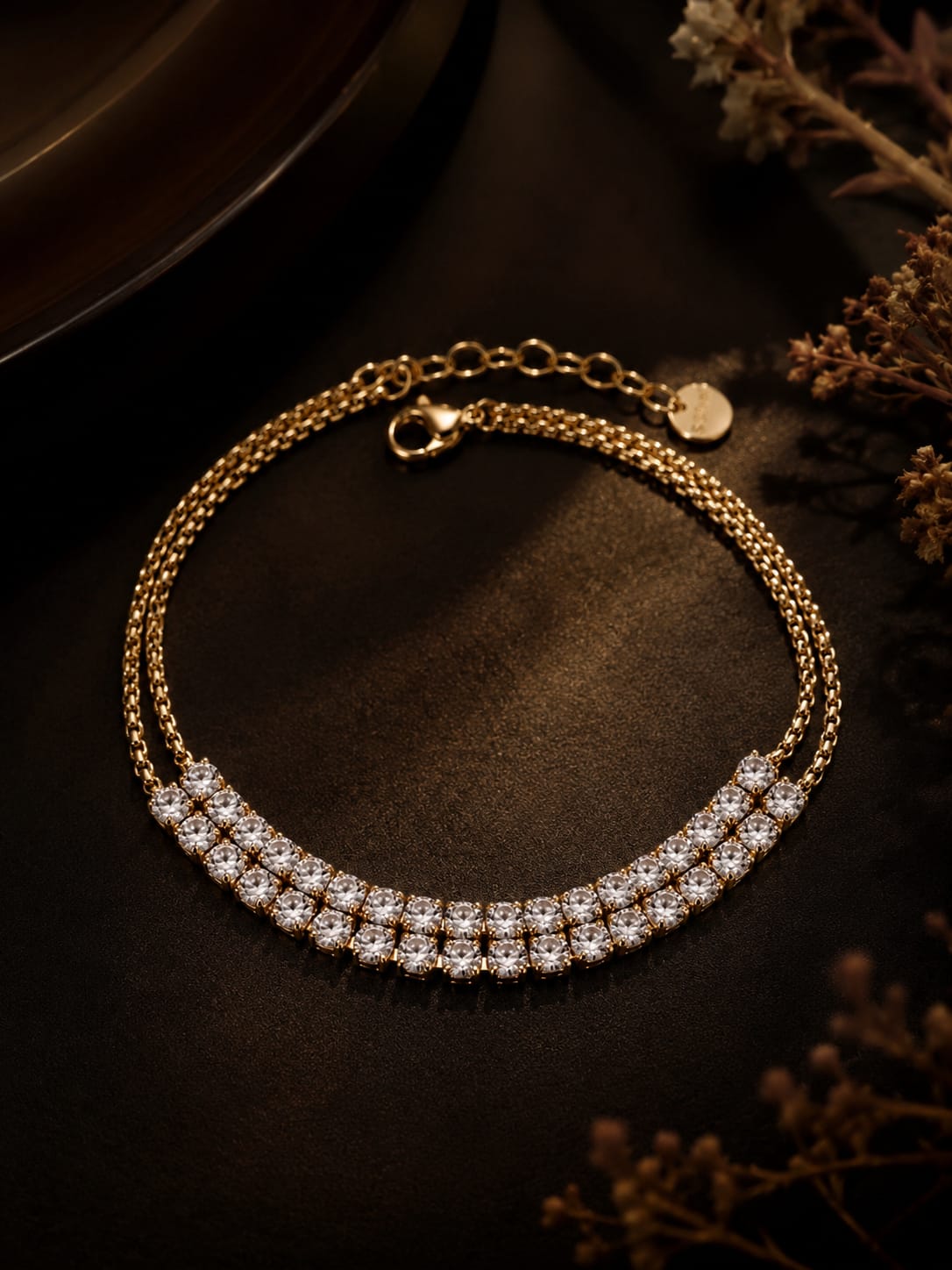Double Row Crystal Bracelet QROSH
