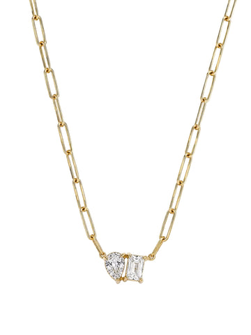 Gold Link Chain Necklace QROSH