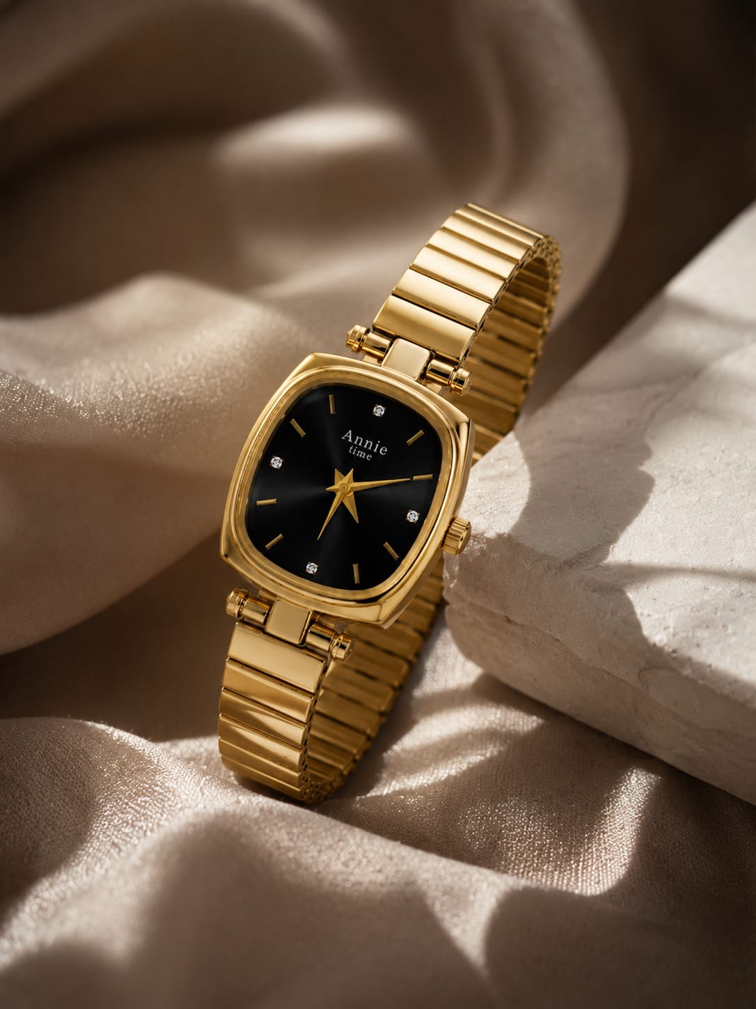 Premium Square Black Watch QROSH