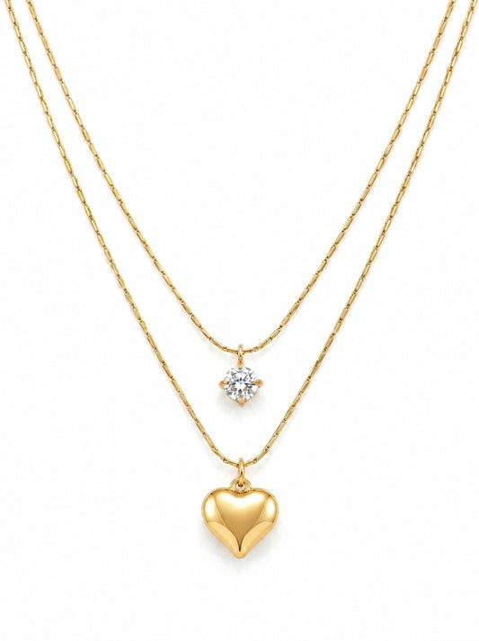 Double Layered Heart Pendant QROSH