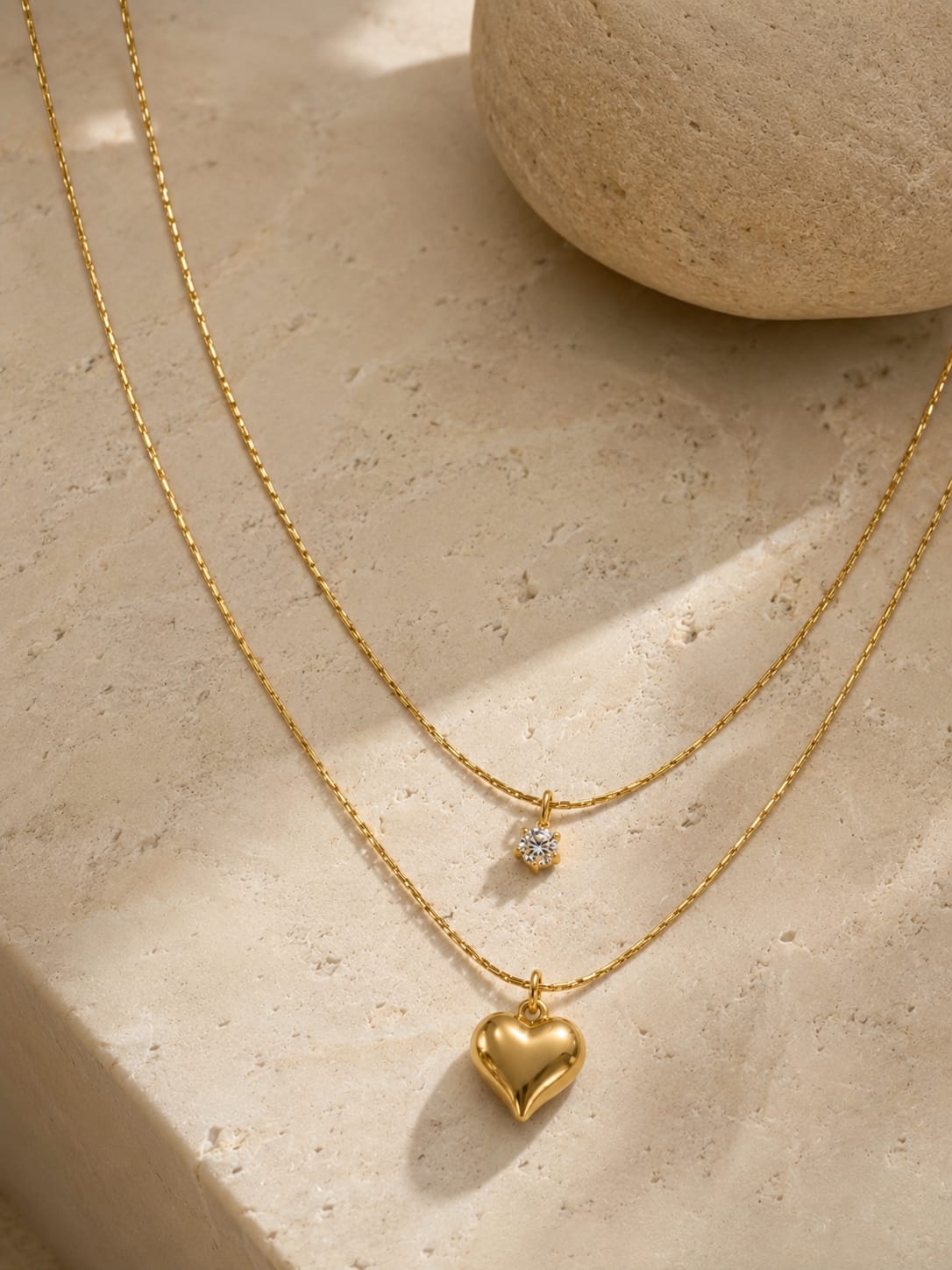 Double Layered Heart Pendant QROSH