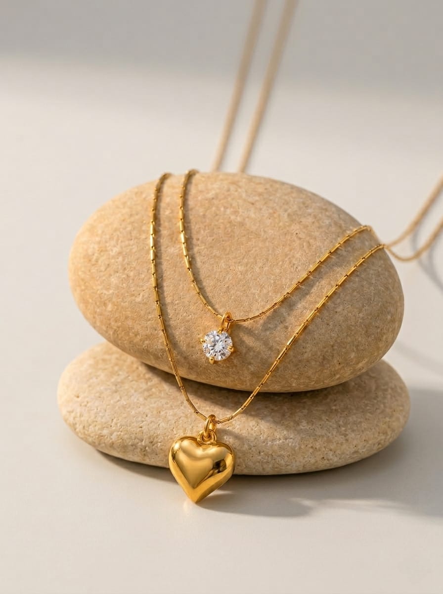 Double Layered Heart Pendant QROSH