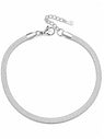 Silver-Plated Snake Chain Anklet QROSH