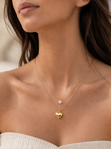 Double Layered Heart Pendant QROSH
