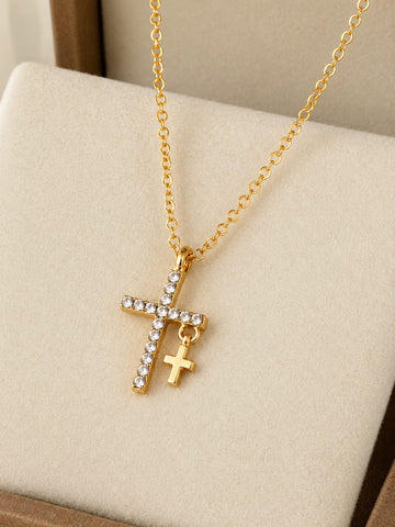 Minimal Double Cross Pendant QROSH