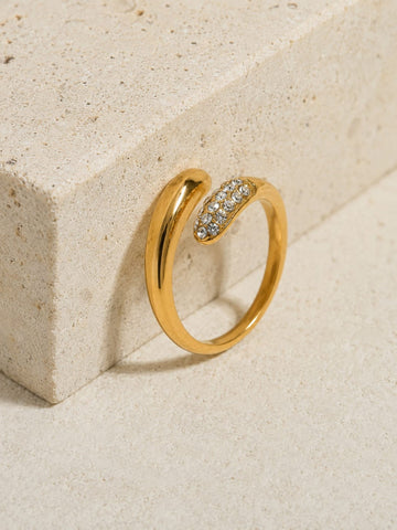 Adjustable CZ Diamond Ring QROSH