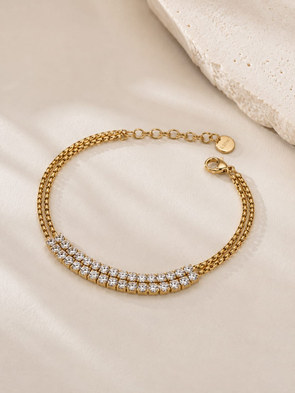 Double Row Crystal Bracelet QROSH