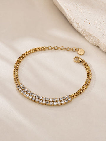 Double Row Crystal Bracelet QROSH