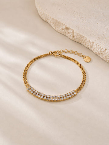 Double Row Crystal Bracelet QROSH
