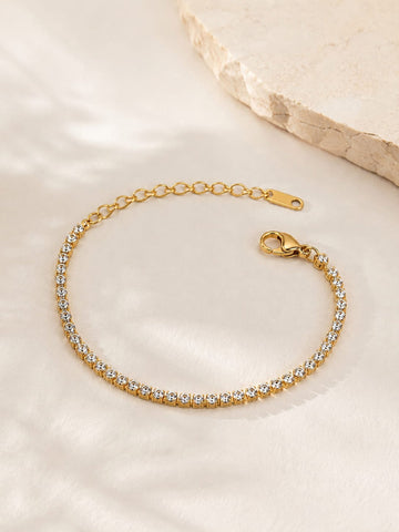 Classic Rhinestone Tennis Bracelet QROSH