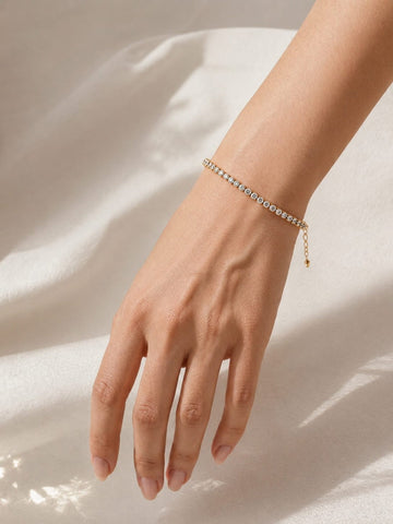 Classic Rhinestone Tennis Bracelet QROSH