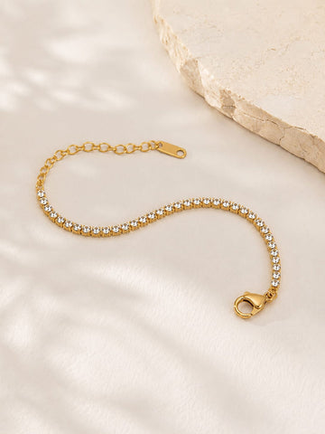 Classic Rhinestone Tennis Bracelet QROSH