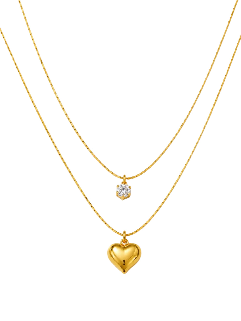 Double Layered Heart Pendant QROSH