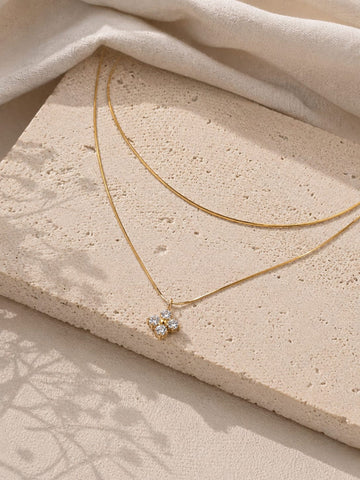Mini Flower Charm Necklace QROSH