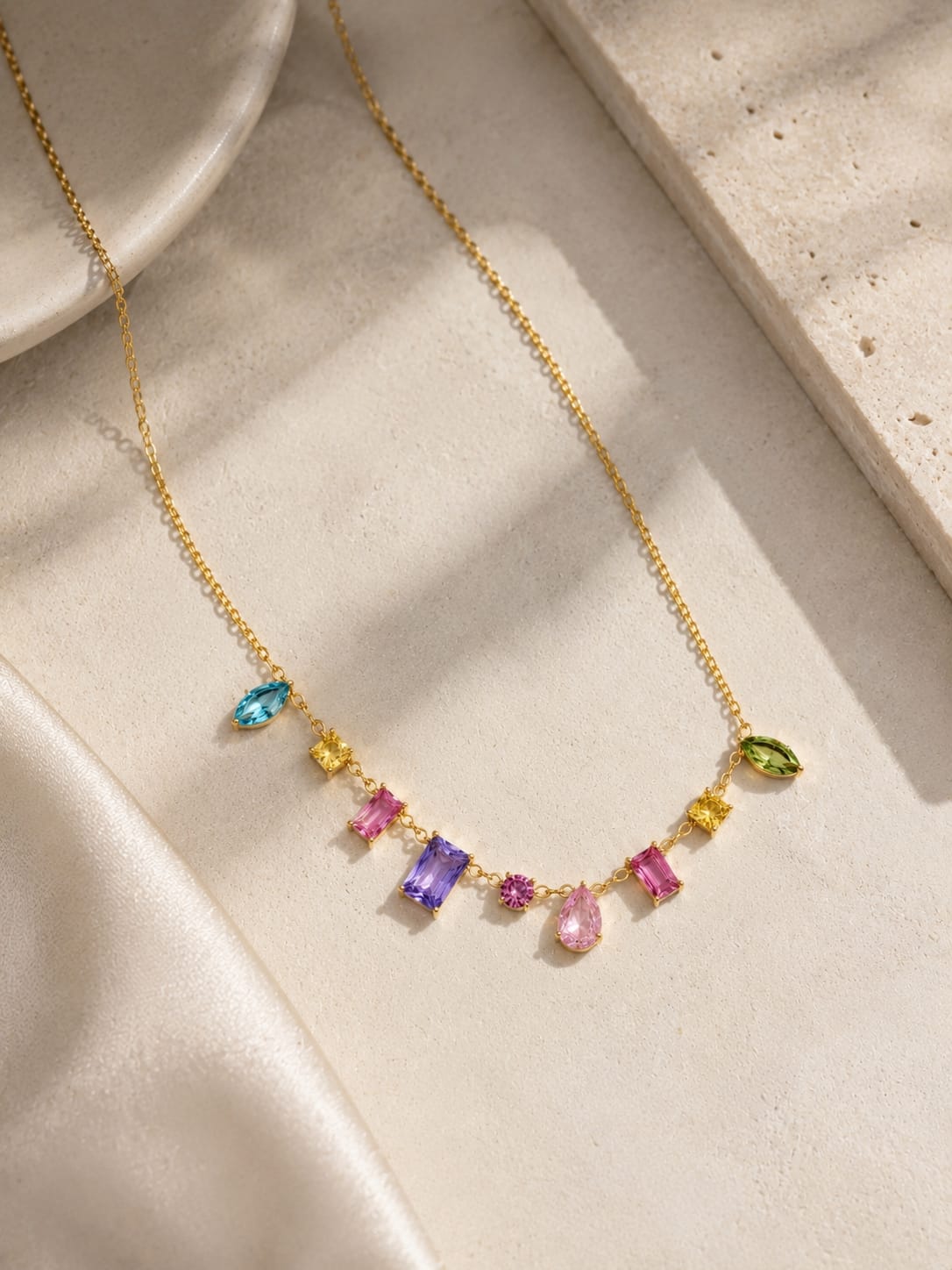 Colorful Gemstone Pendant QROSH