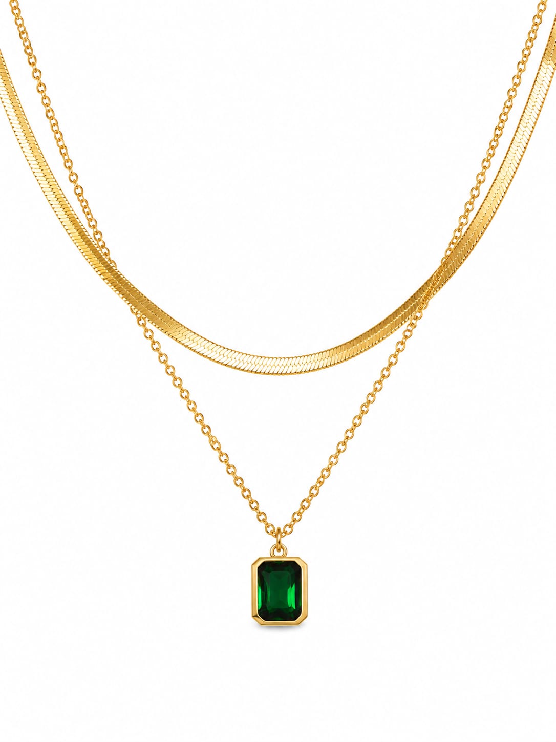 Double Layer Green Pendant QROSH