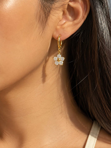 Flower Hoop Earrings QROSH