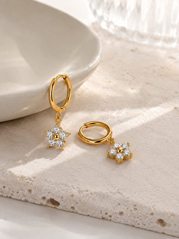 Flower Hoop Earrings QROSH
