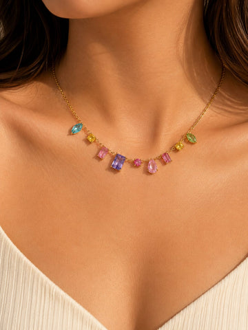 Colorful Gemstone Pendant QROSH