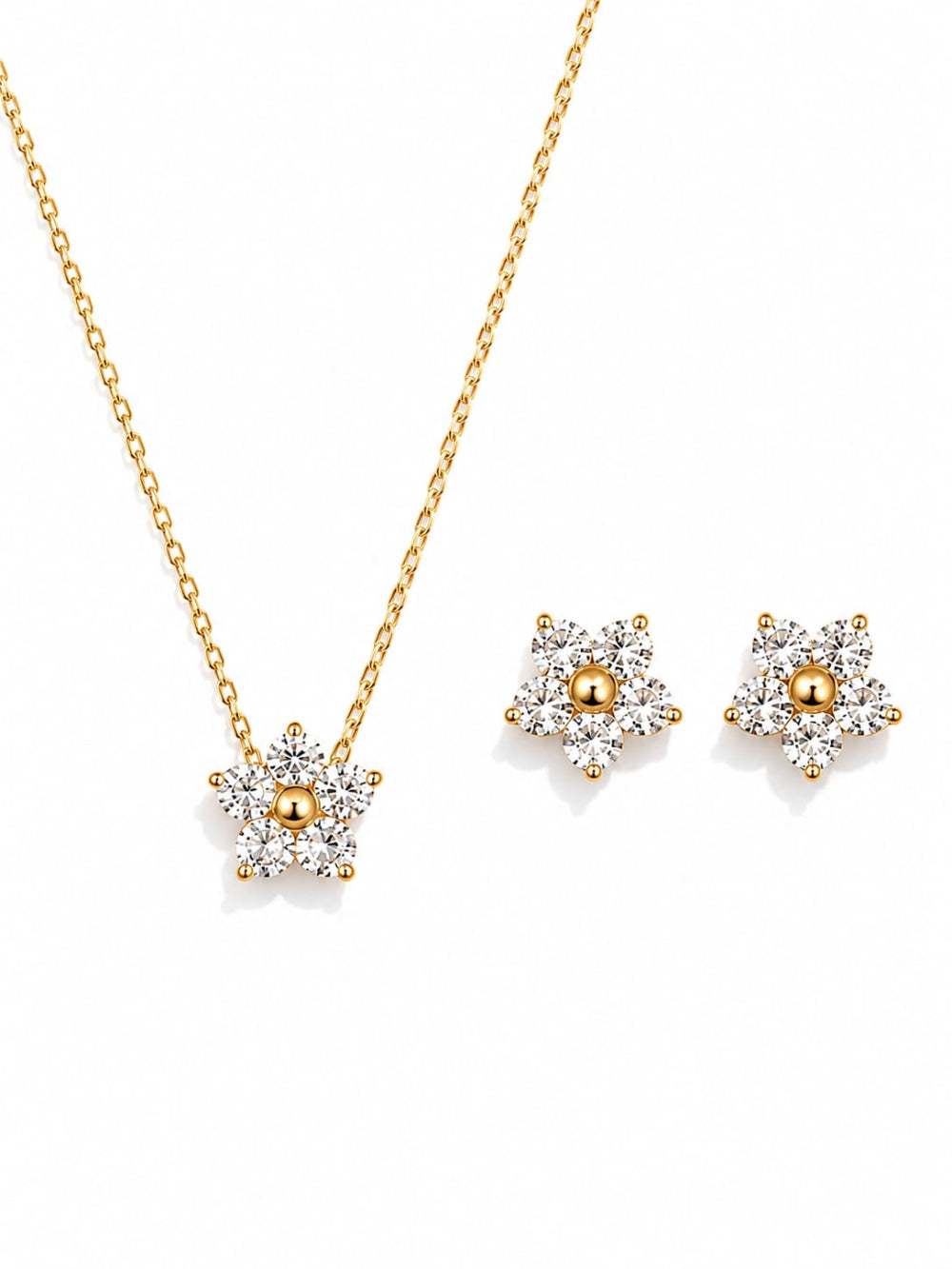 Daisy Flower Pendant Set QROSH