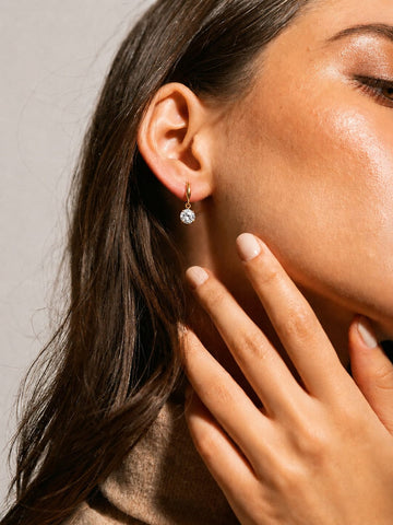 18K Hook Drop Earrings QROSH