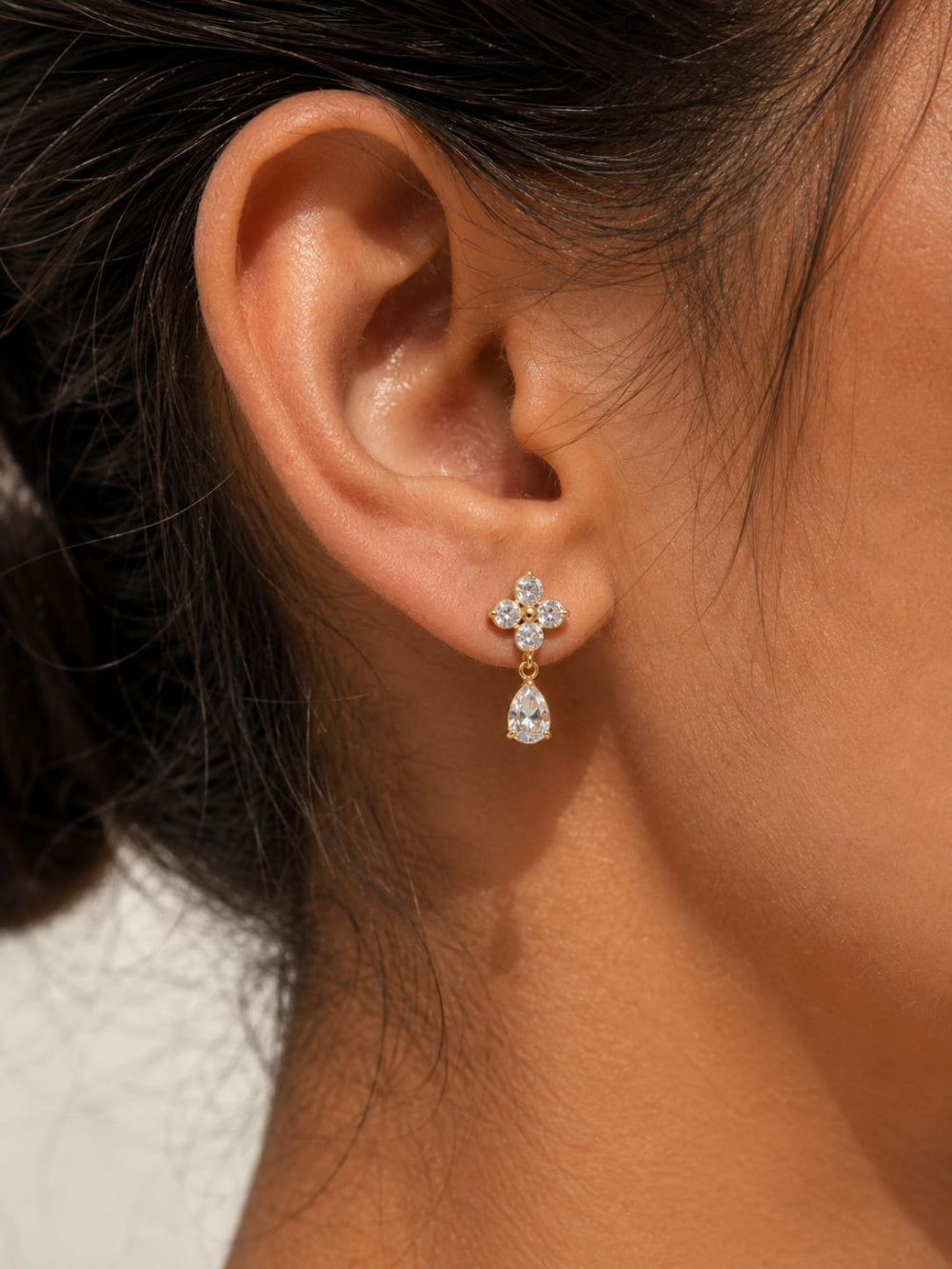Daisy Bloom Teardrop Earrings QROSH