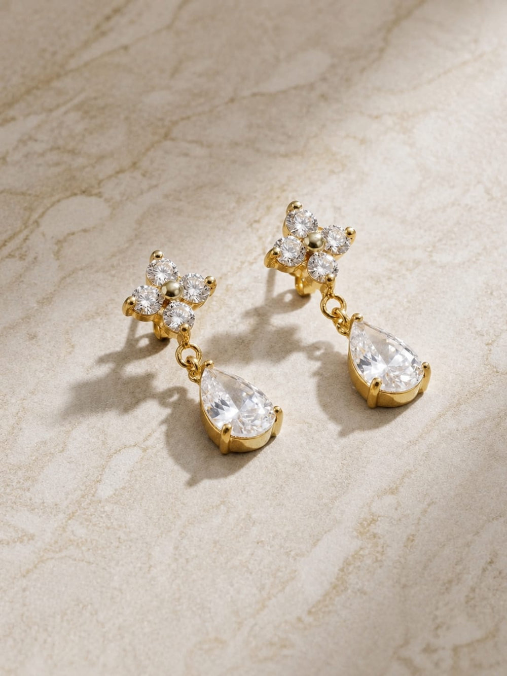 Daisy Bloom Teardrop Earrings QROSH