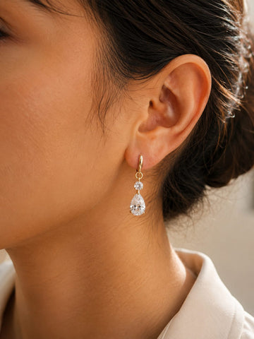 Luna Crystal Drop Earrings QROSH