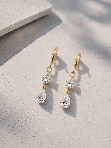 Luna Crystal Drop Earrings QROSH
